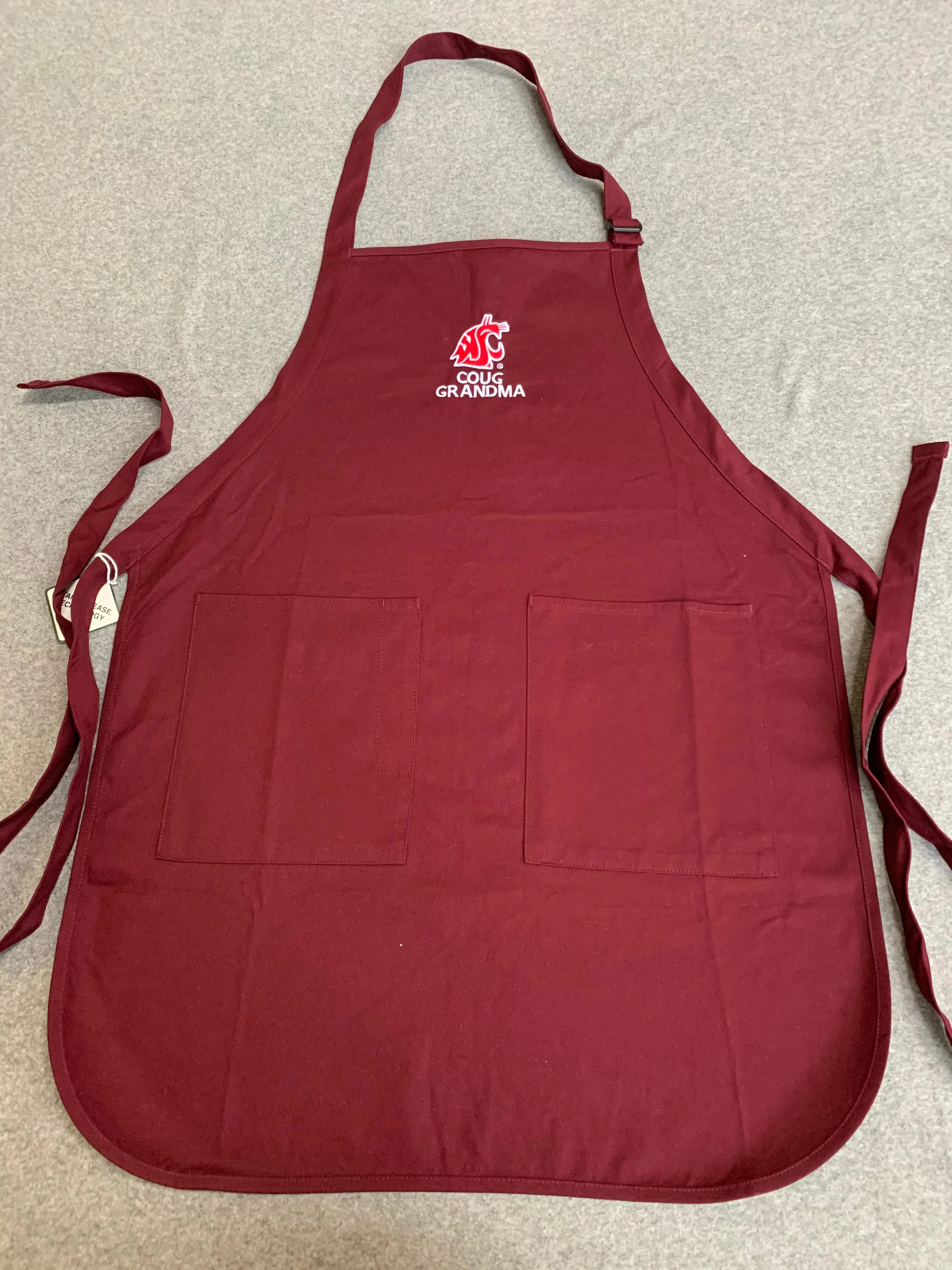 Crimson Grandma Embroidered Apron