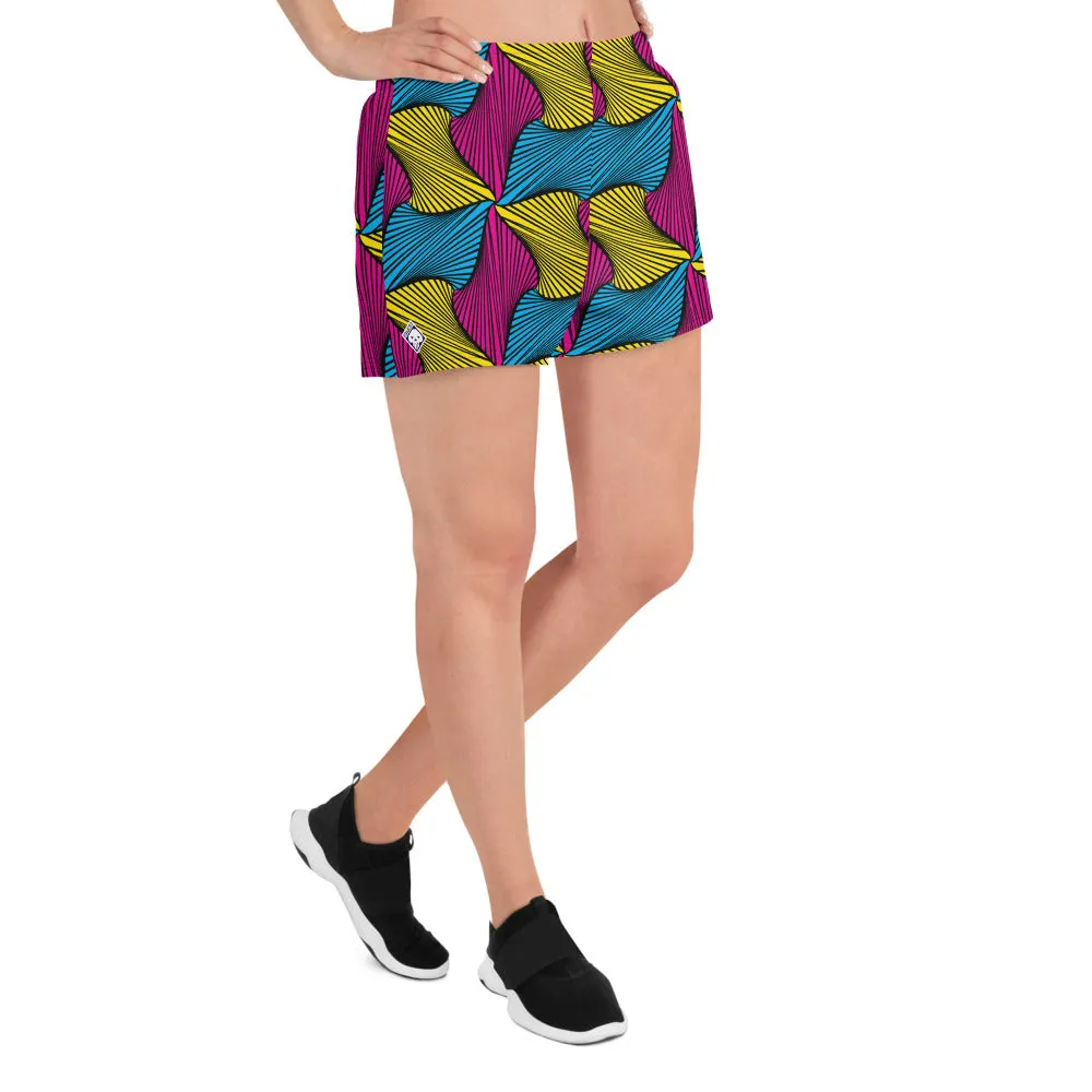 Culture and Fitness: Women's Ankara Wax Print Running Shorts