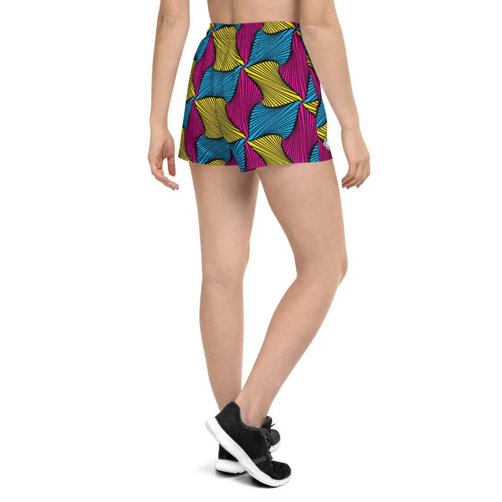 Culture and Fitness: Women's Ankara Wax Print Running Shorts