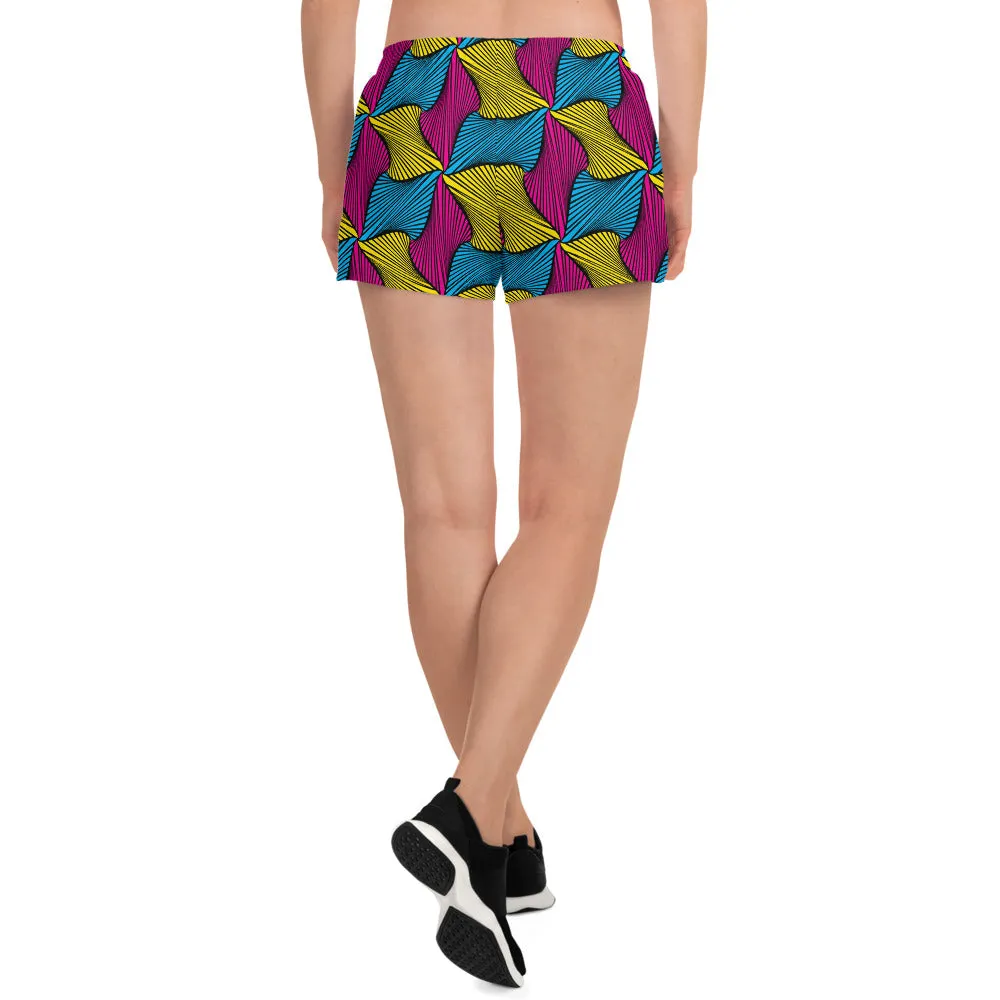 Culture and Fitness: Women's Ankara Wax Print Running Shorts