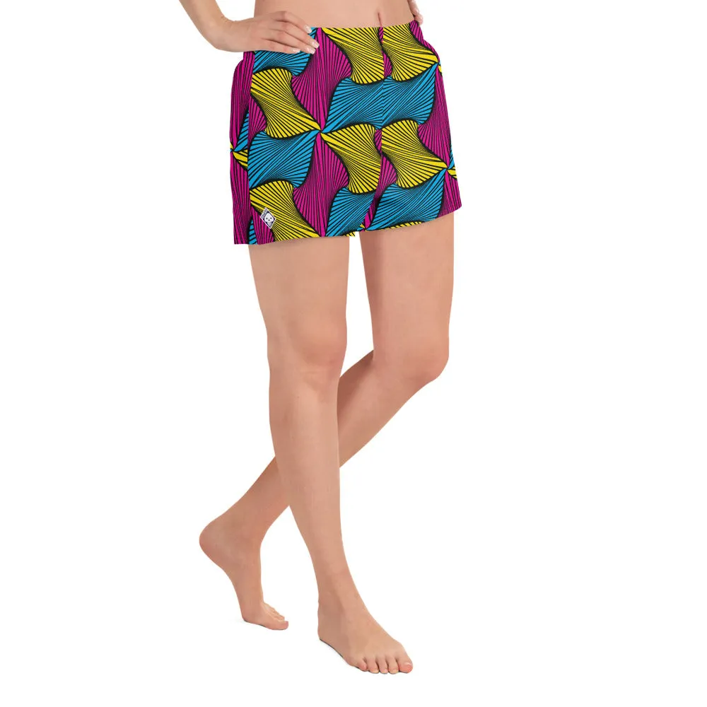 Culture and Fitness: Women's Ankara Wax Print Running Shorts