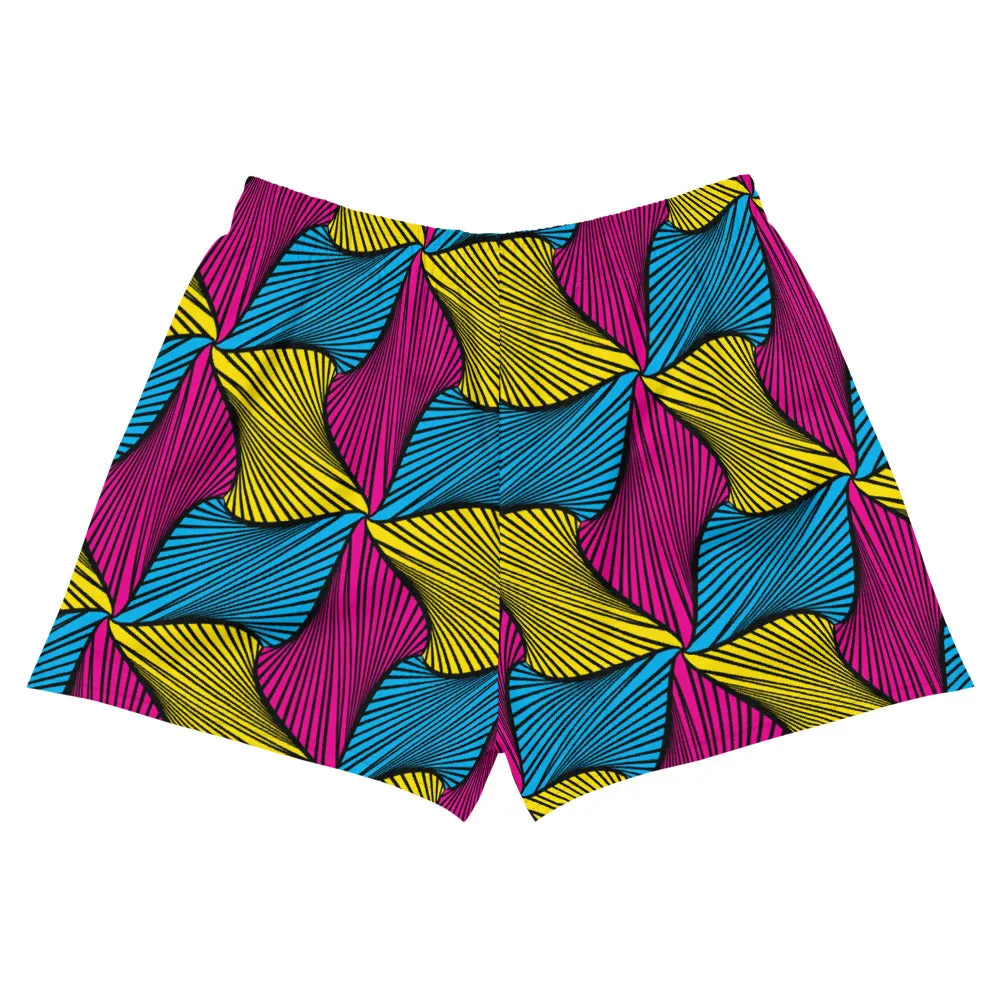 Culture and Fitness: Women's Ankara Wax Print Running Shorts