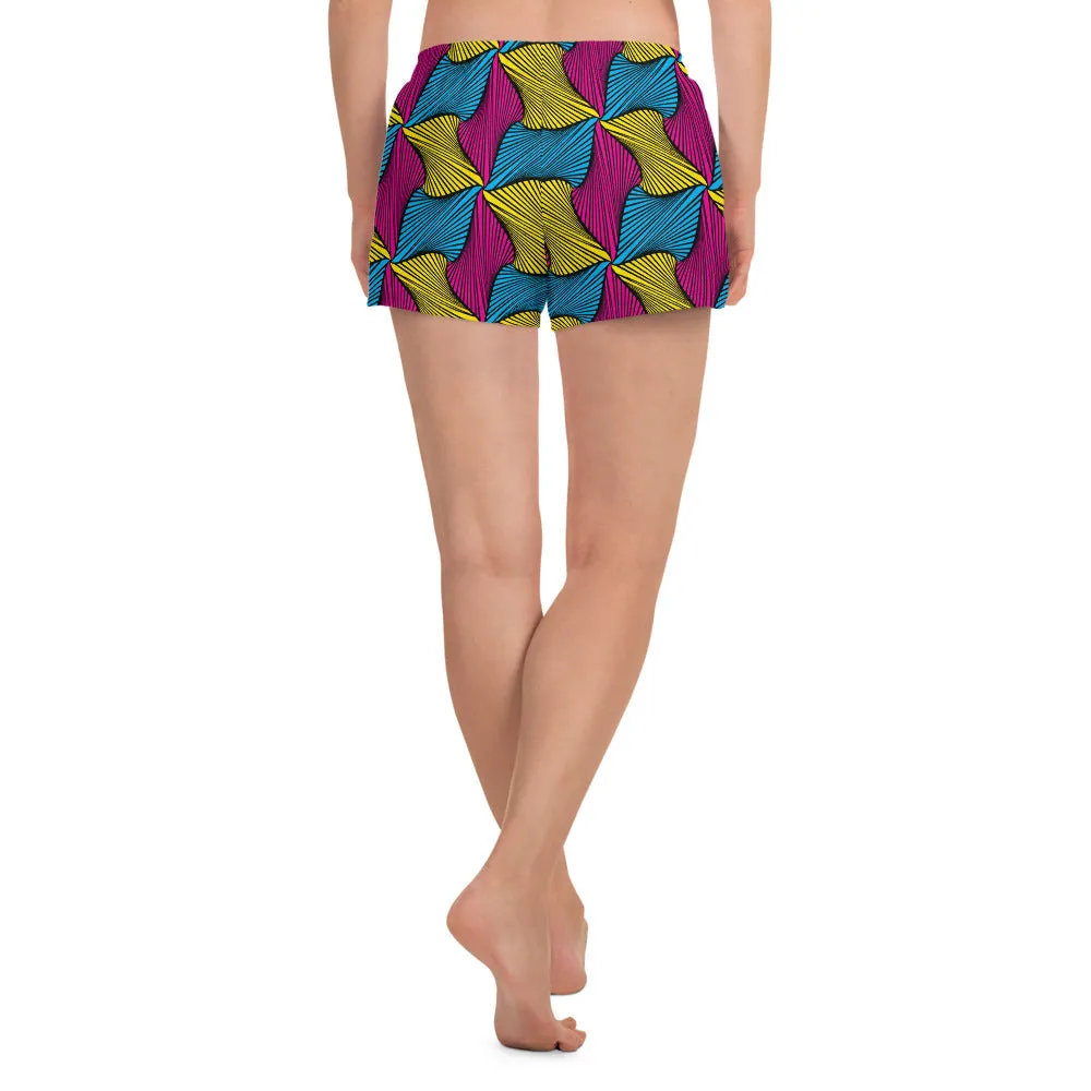 Culture and Fitness: Women's Ankara Wax Print Running Shorts