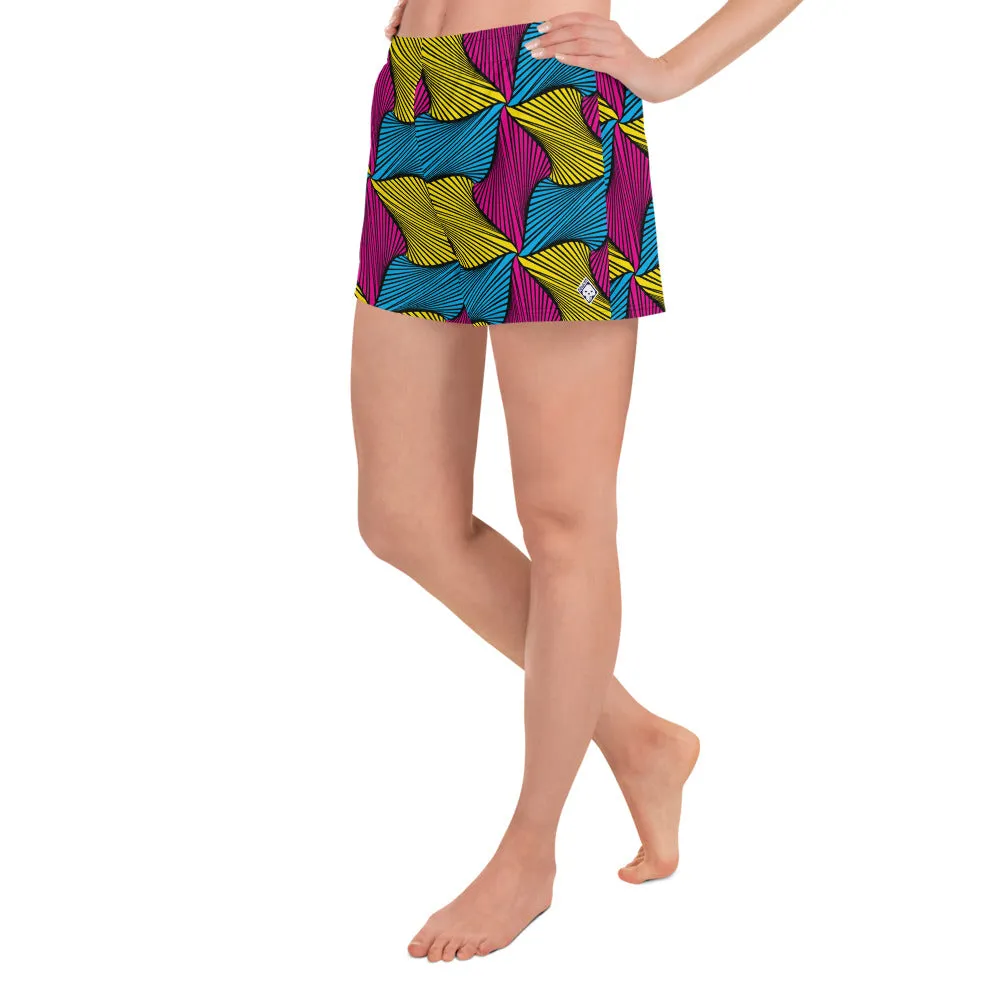 Culture and Fitness: Women's Ankara Wax Print Running Shorts