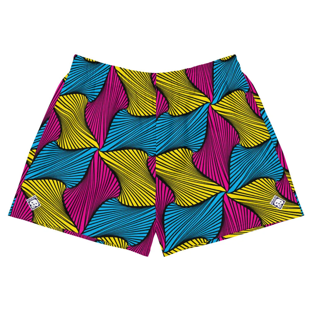 Culture and Fitness: Women's Ankara Wax Print Running Shorts