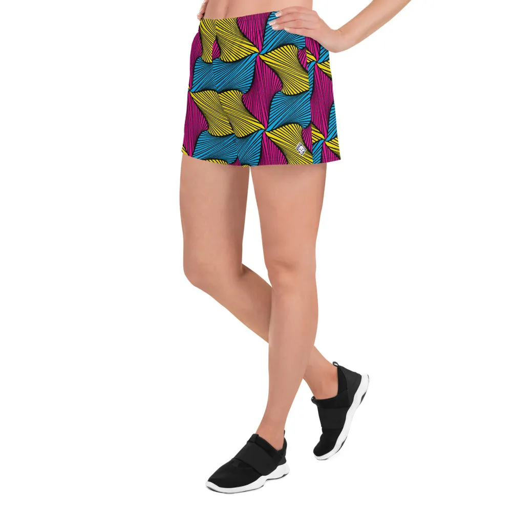 Culture and Fitness: Women's Ankara Wax Print Running Shorts