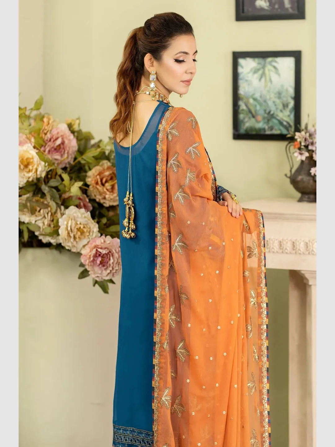 Designer Embroidered Chiffon