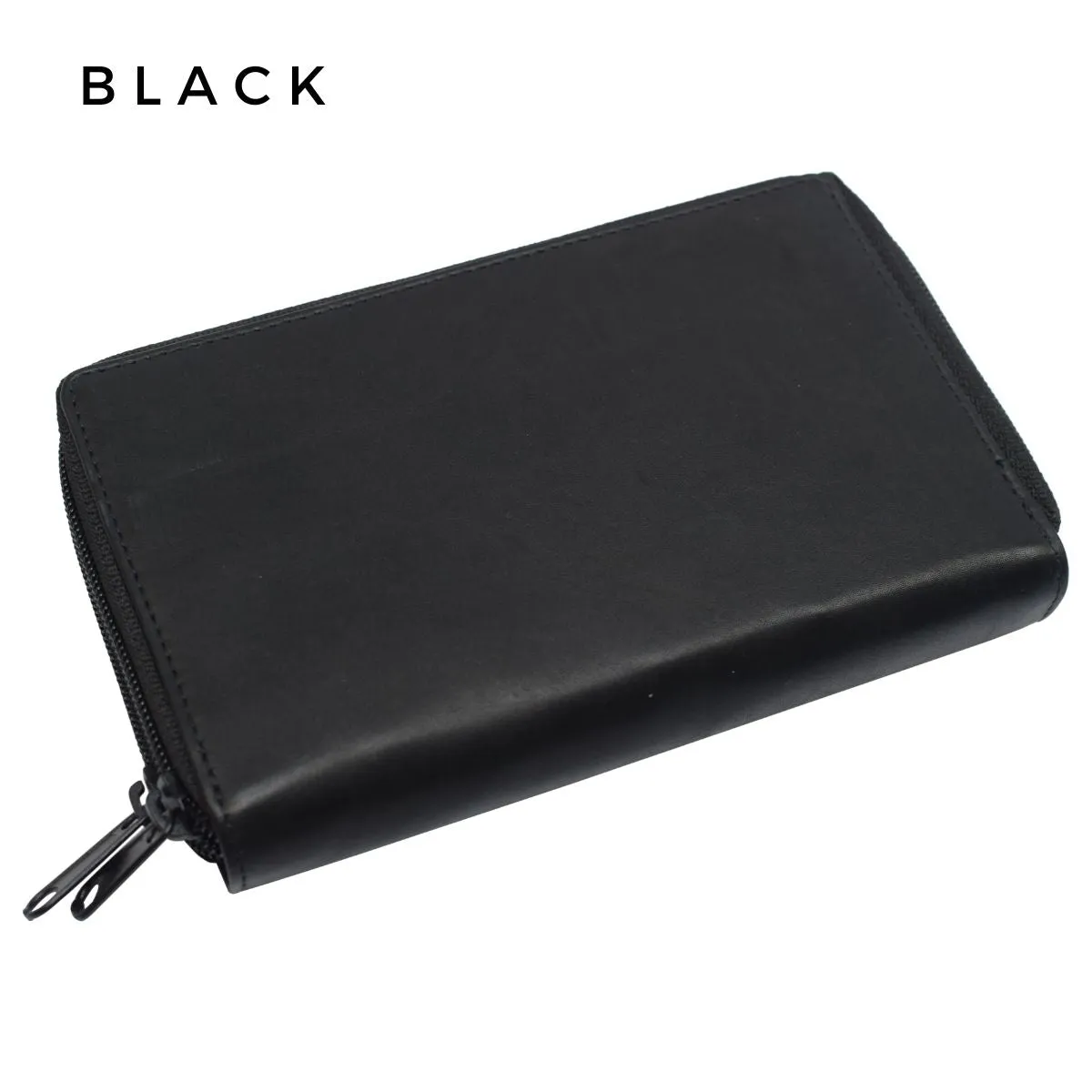 Double Zipper Leather RFID Wallet For Women