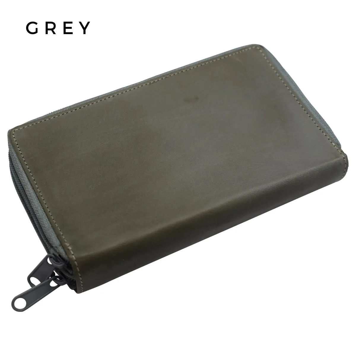 Double Zipper Leather RFID Wallet For Women