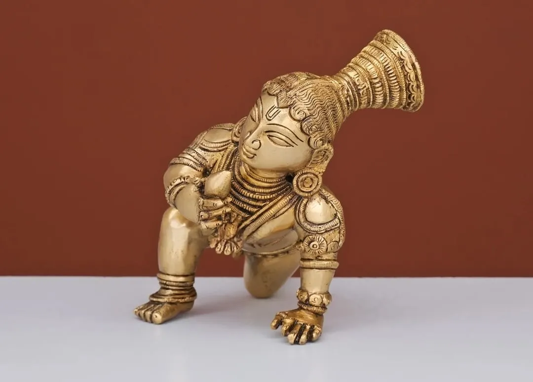 Elegant Brass Bal Krishna Statue -MK001BKS