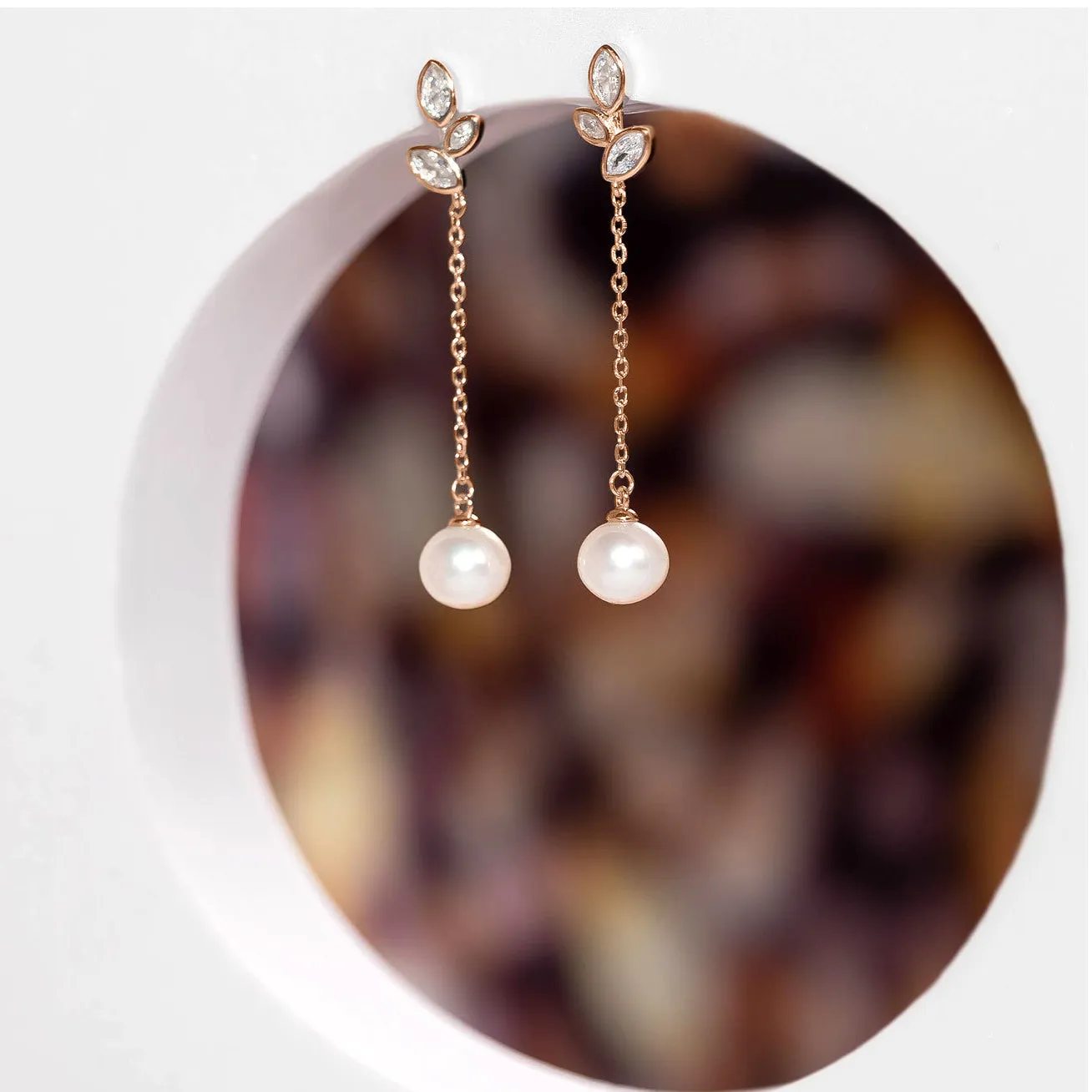 Elegant Freshwater Pearl Earrings WE00299 | GARDENS