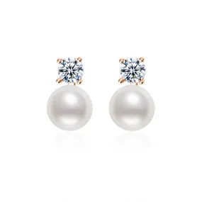 Elegant Freshwater Round Pearl Earrings WE00541