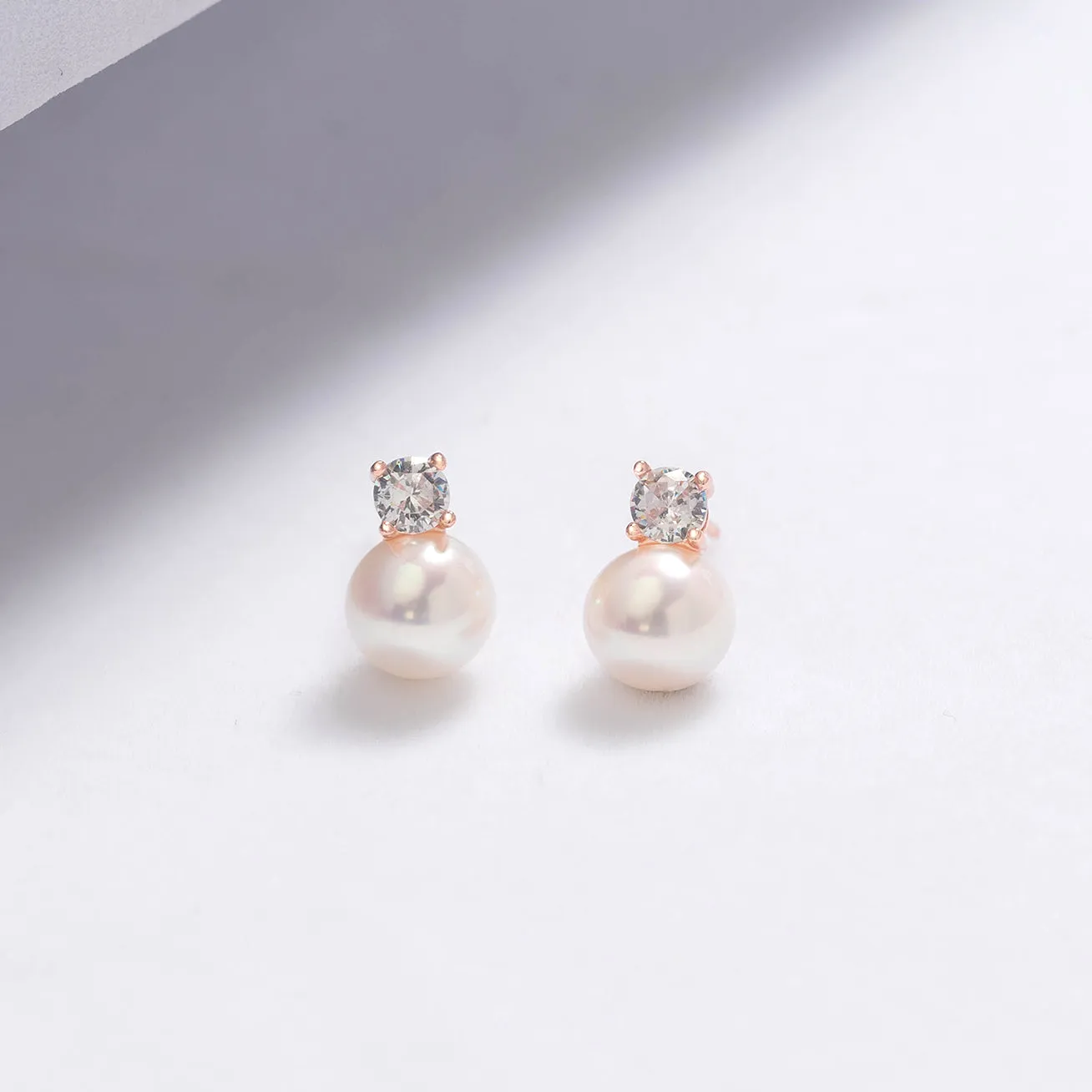 Elegant Freshwater Semi Round Pearl Earrings WE00364