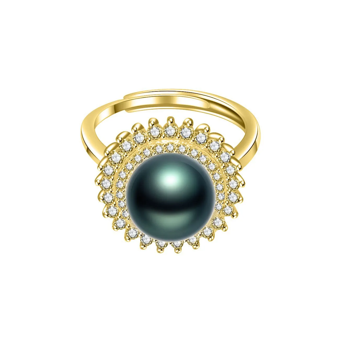 Elegant Tahitian Saltwater Pearl Ring WR00115