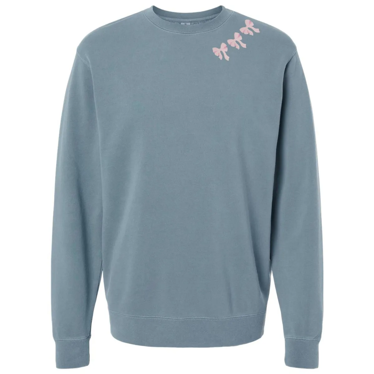 Embroidered 'Bow Collar' Cozy Crew