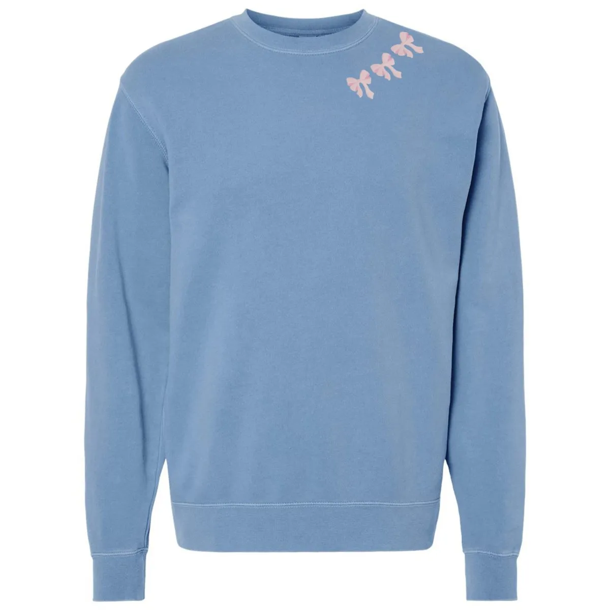 Embroidered 'Bow Collar' Cozy Crew