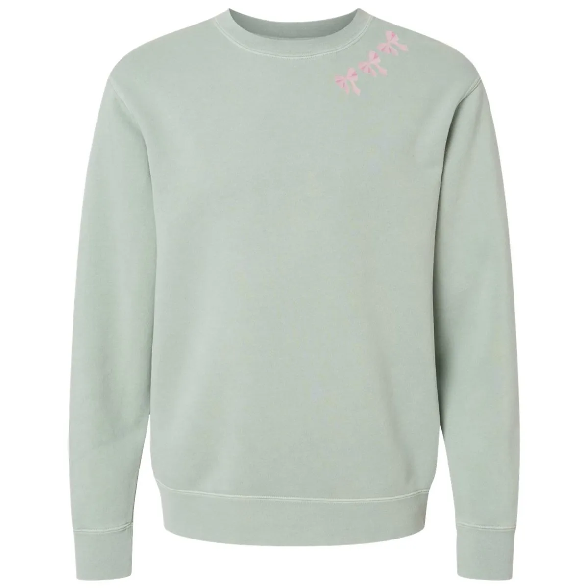 Embroidered 'Bow Collar' Cozy Crew