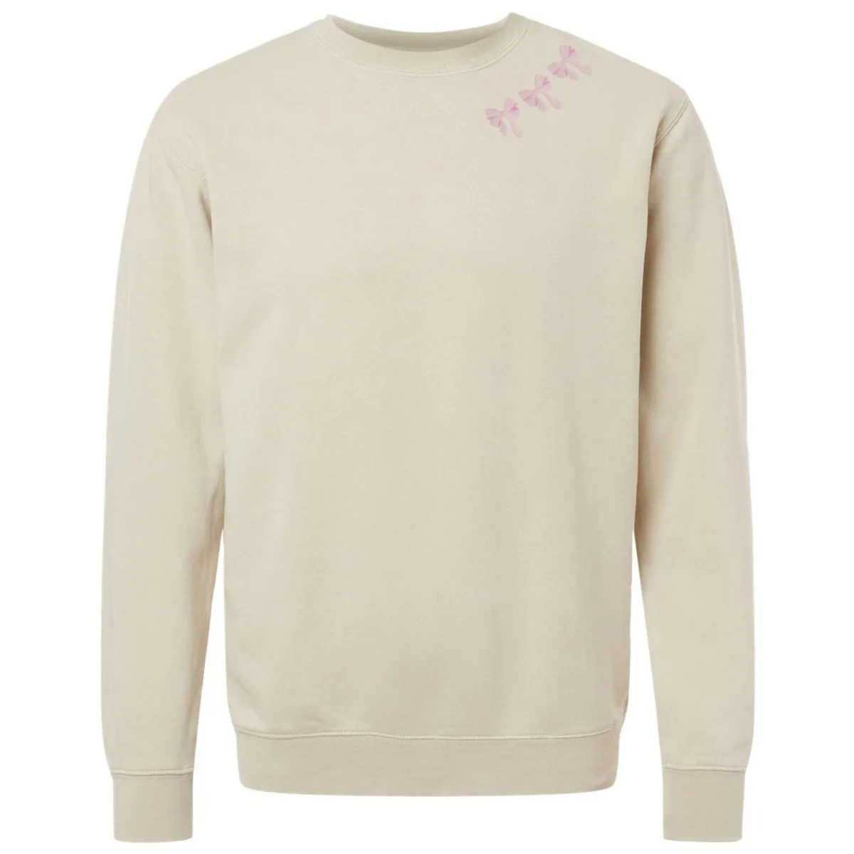 Embroidered 'Bow Collar' Cozy Crew