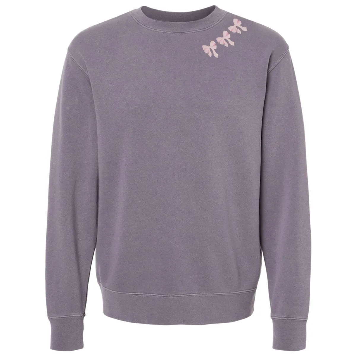 Embroidered 'Bow Collar' Cozy Crew