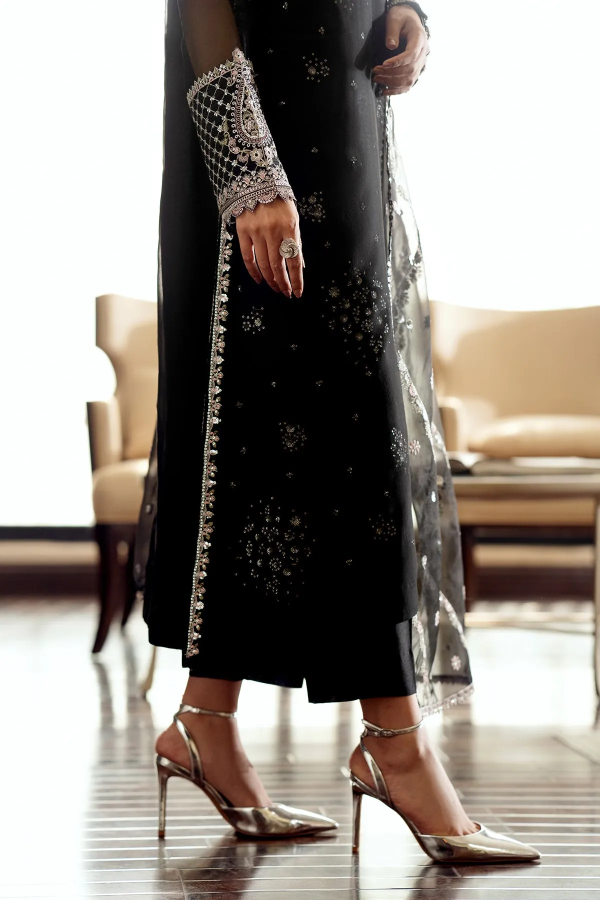 EMBROIDERED CHIFFON PR-890