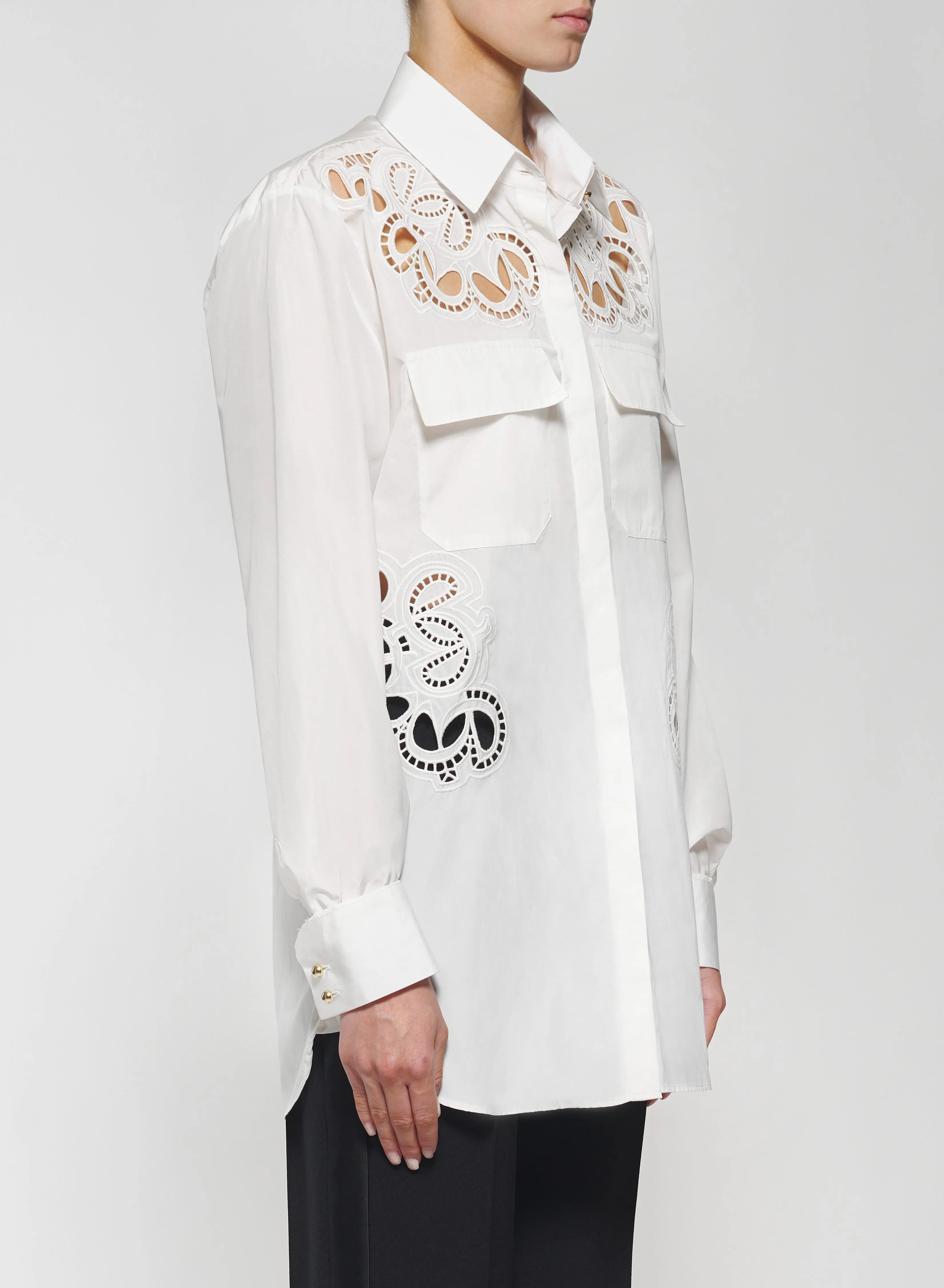 Embroidered Cutwork Shirt