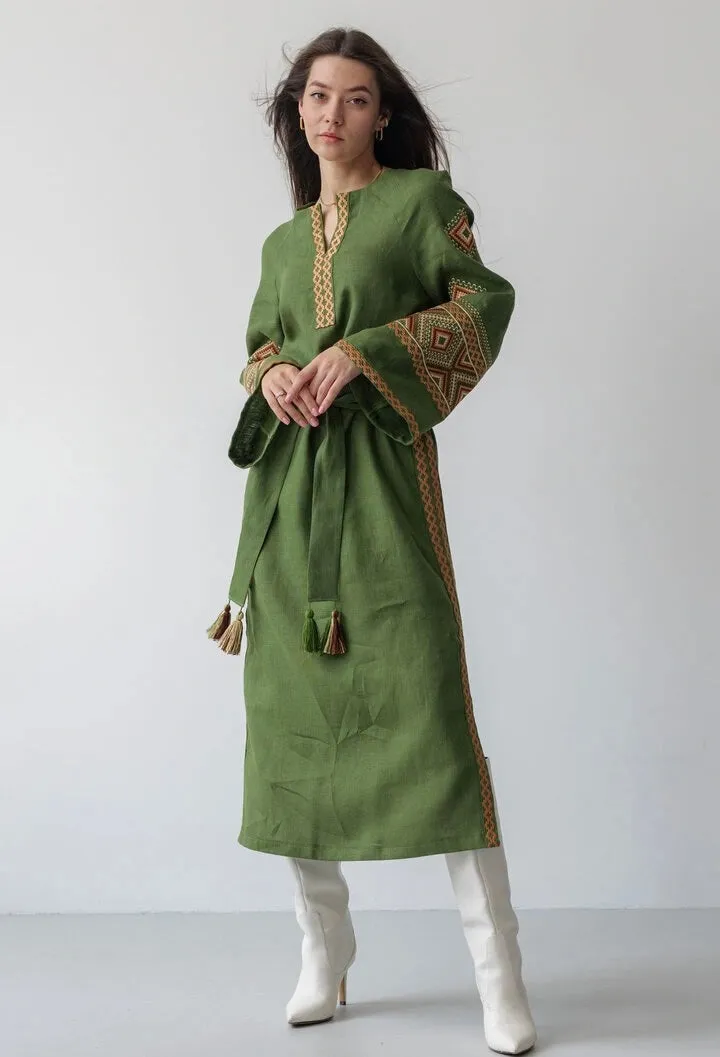 Embroidered Linen Dress “Mavka”