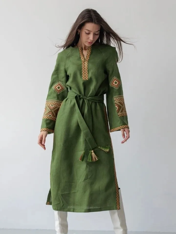 Embroidered Linen Dress “Mavka”