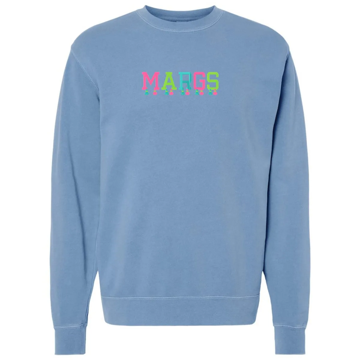 Embroidered Tasseled 'Margs' Cozy Crew