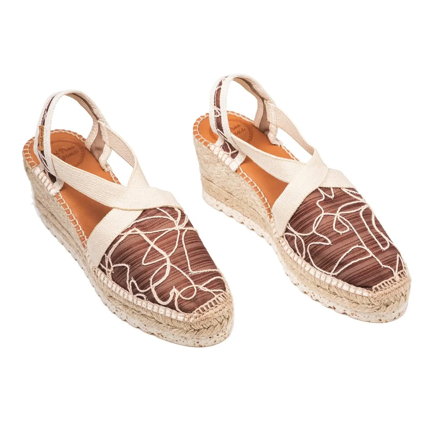 Embroidered Wedge Espadrille for Women - Terra-TA