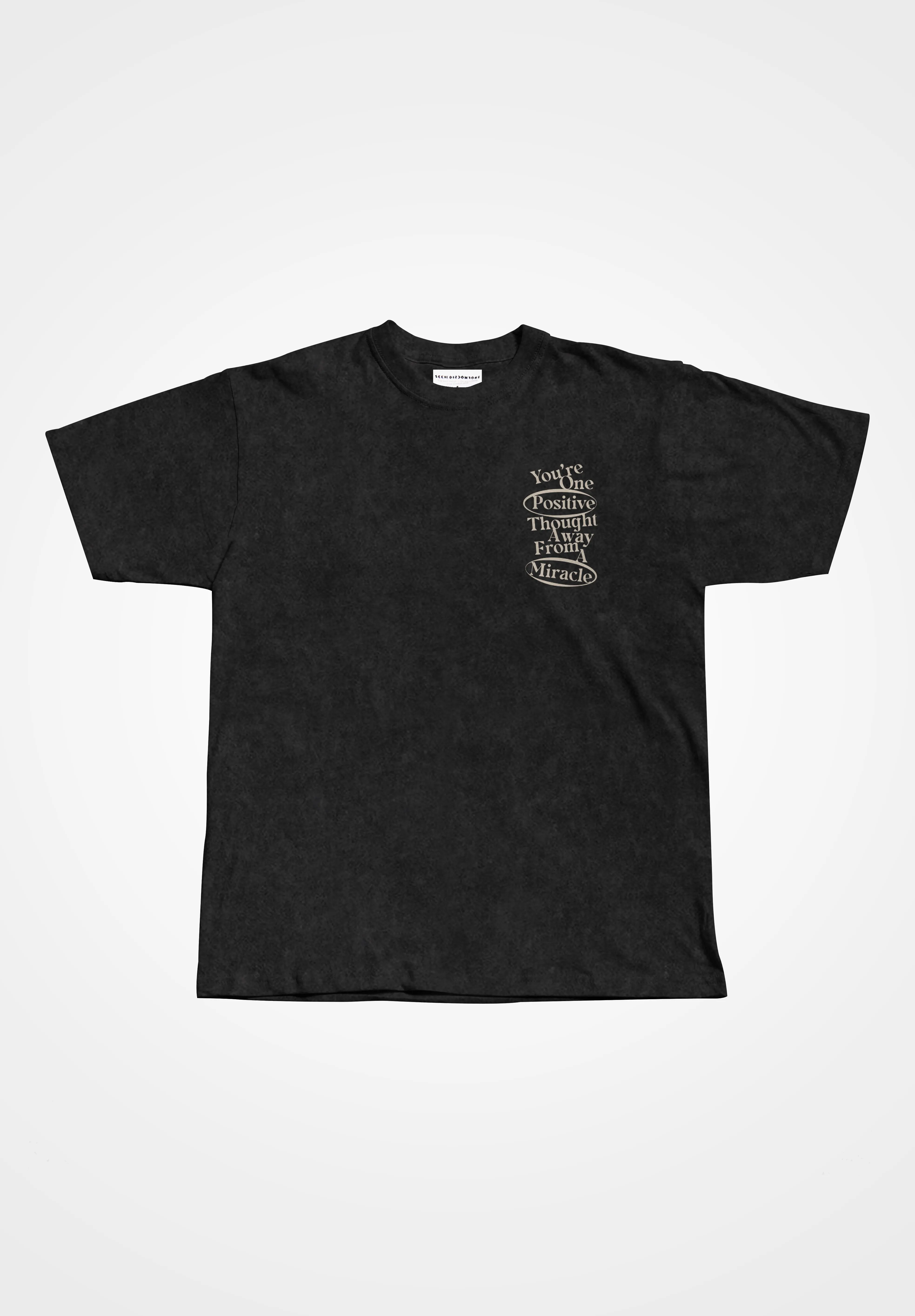 Faded Black Miracle Thoughts Tee