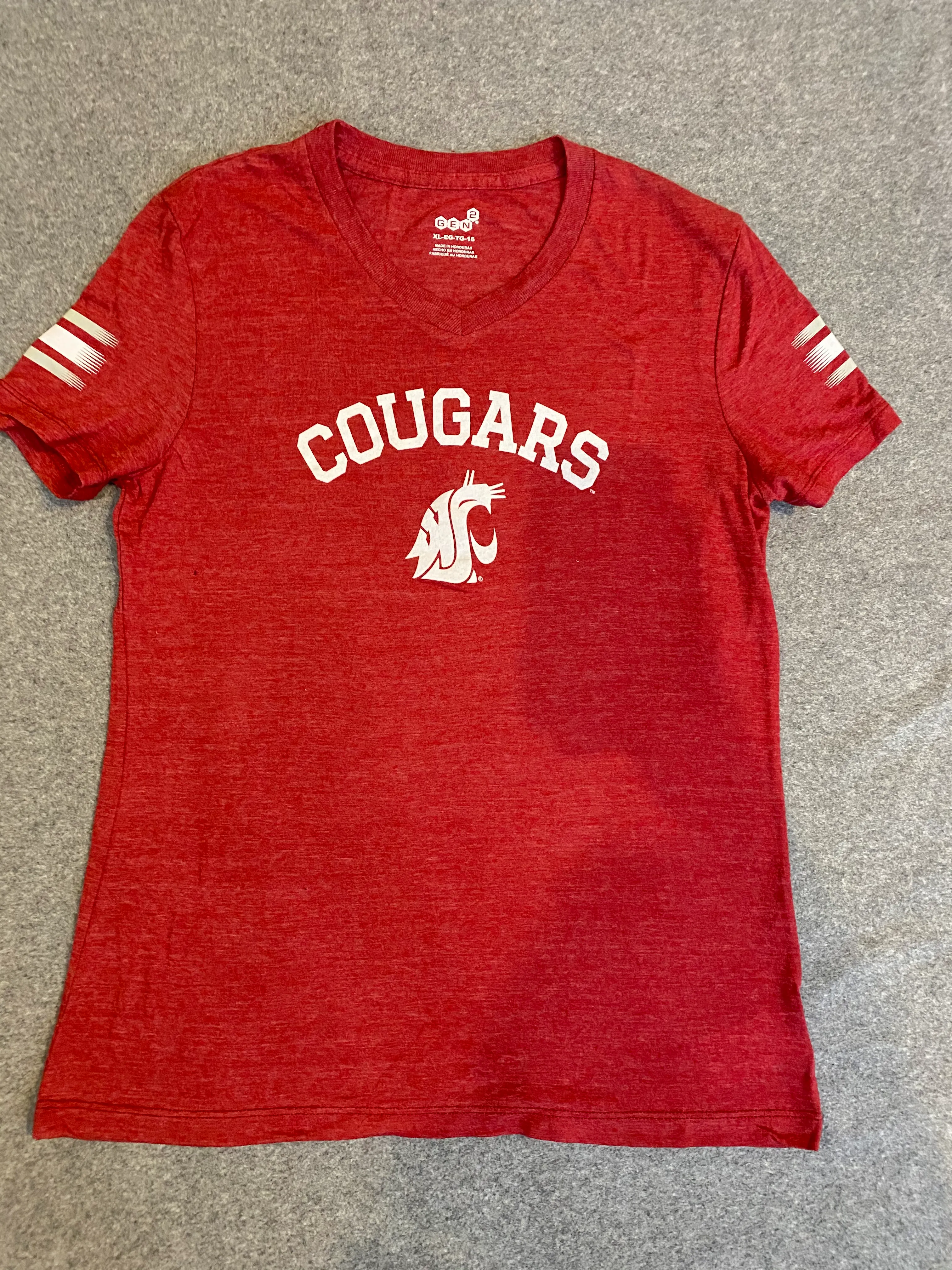 Faded Crimson Youth WSU Cougars T-shirt