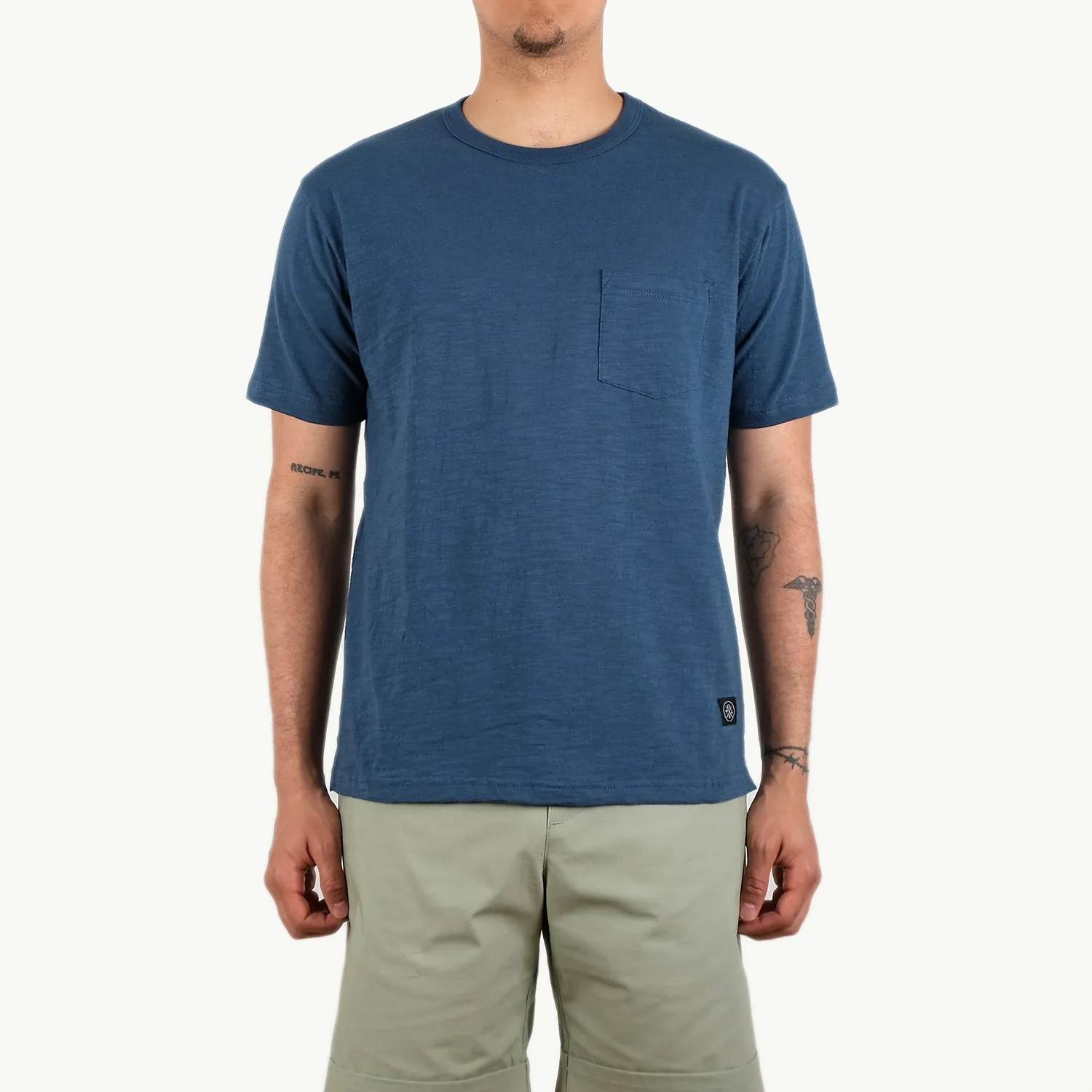 Faded Indigo Slub S/S Pocket T-Shirt