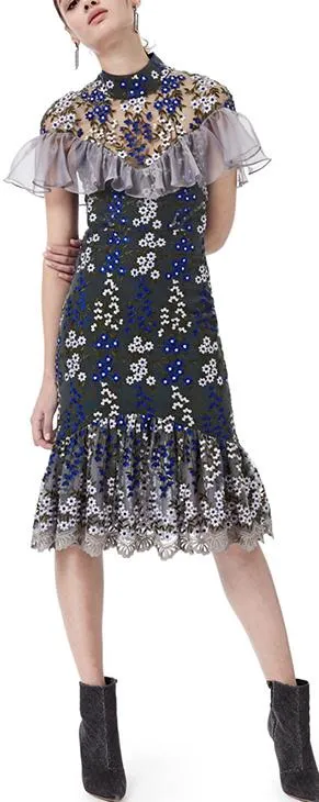 'Fresco' Embroidered Lace Dress