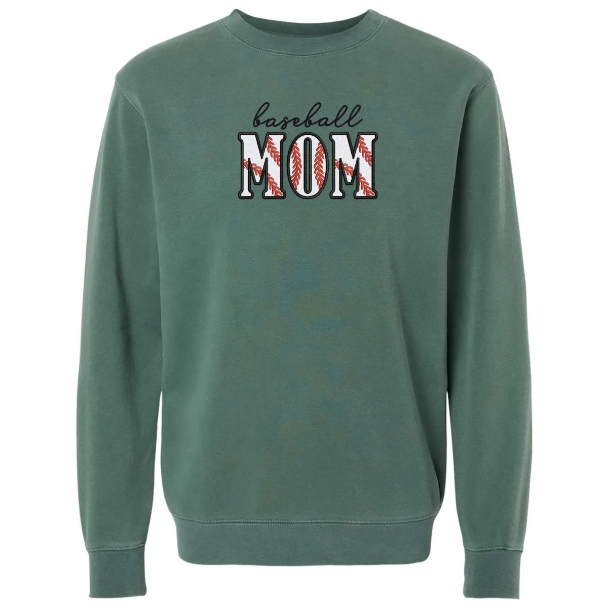 Glitter Embroidery 'Baseball Mama/Mom' Cozy Crew