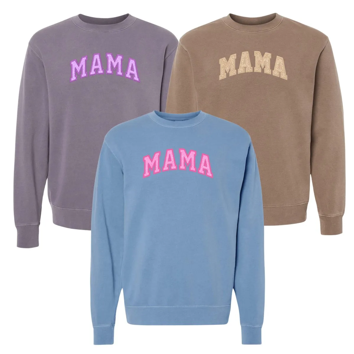 Glitter Embroidery ‘Mama’ Cozy Crew