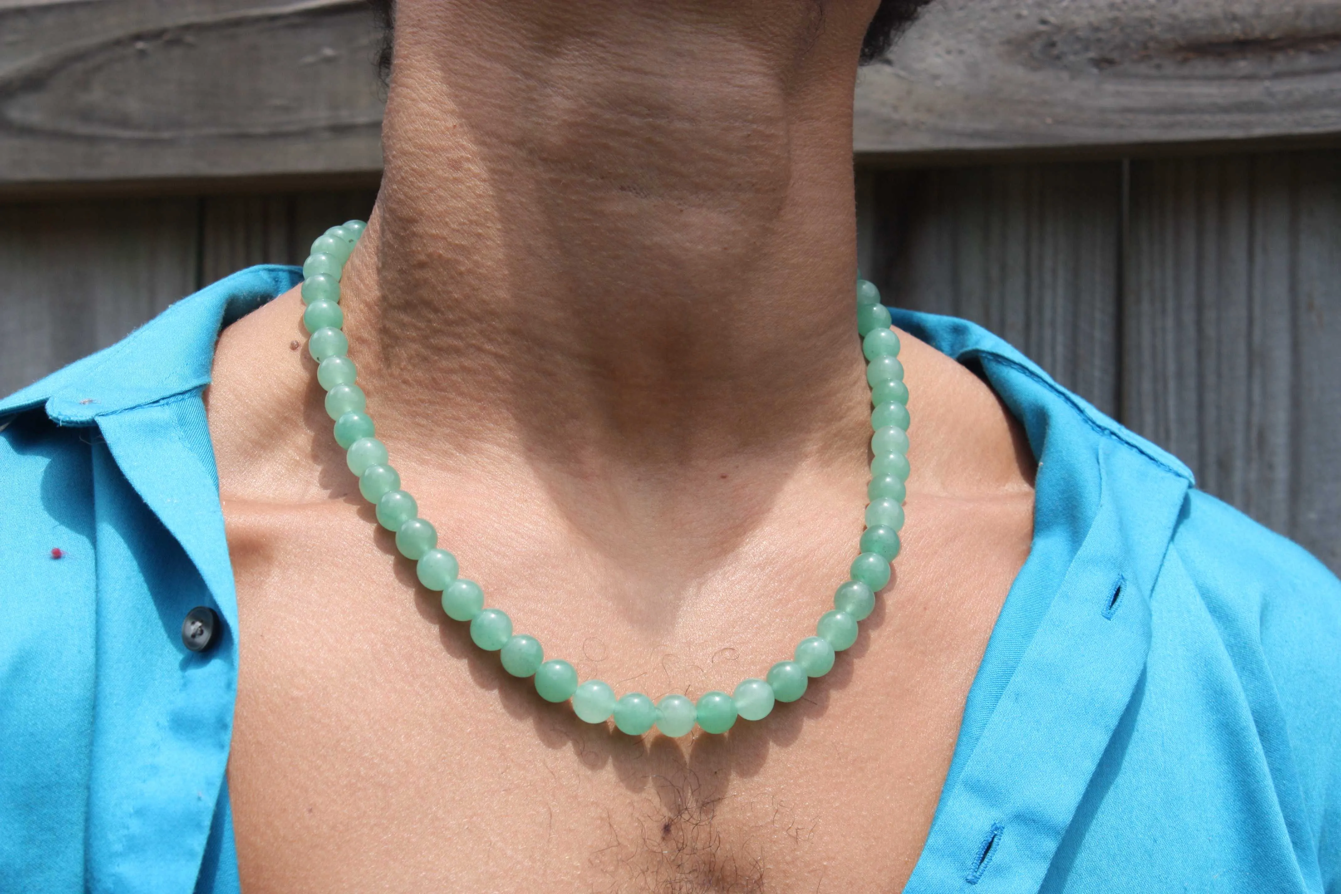 Green Aventurine Crystal Necklace for Men/Women