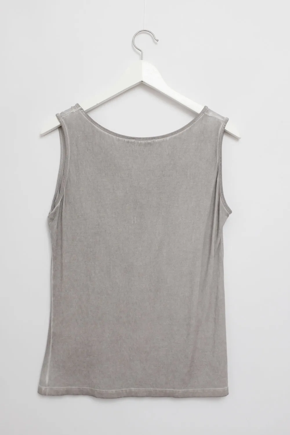 GREY FADED VISCOSE Y2K TANKTOP