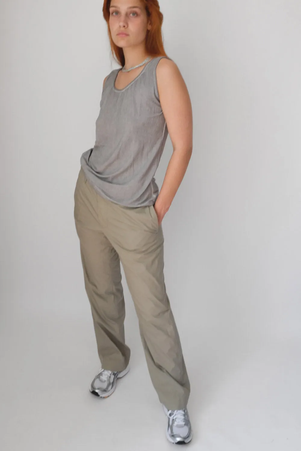 GREY FADED VISCOSE Y2K TANKTOP