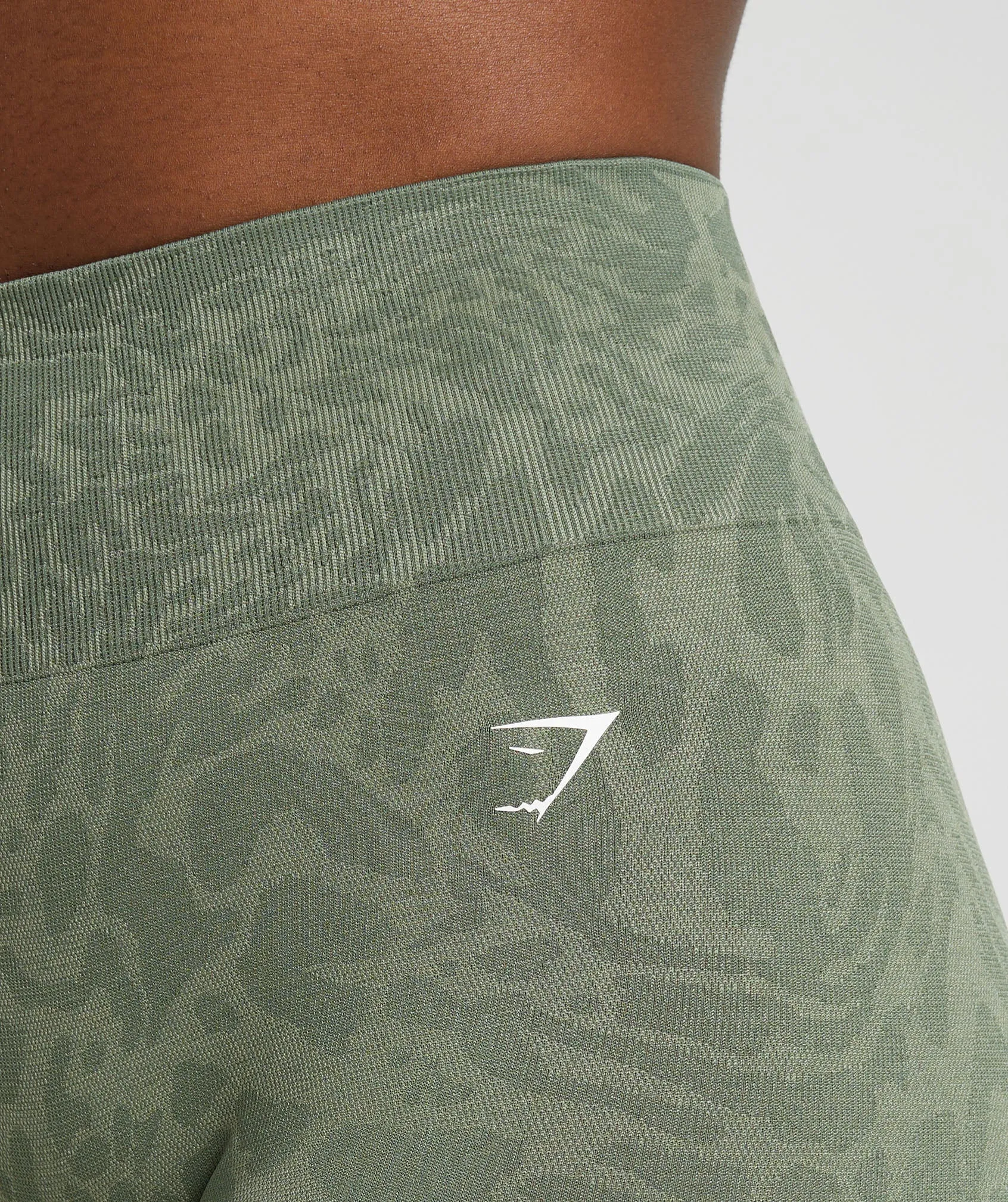 Gymshark Adapt Safari Tight Shorts - Force Green/Faded Green