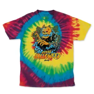 Happy Halloweed Rainbow Tie Dye Tee