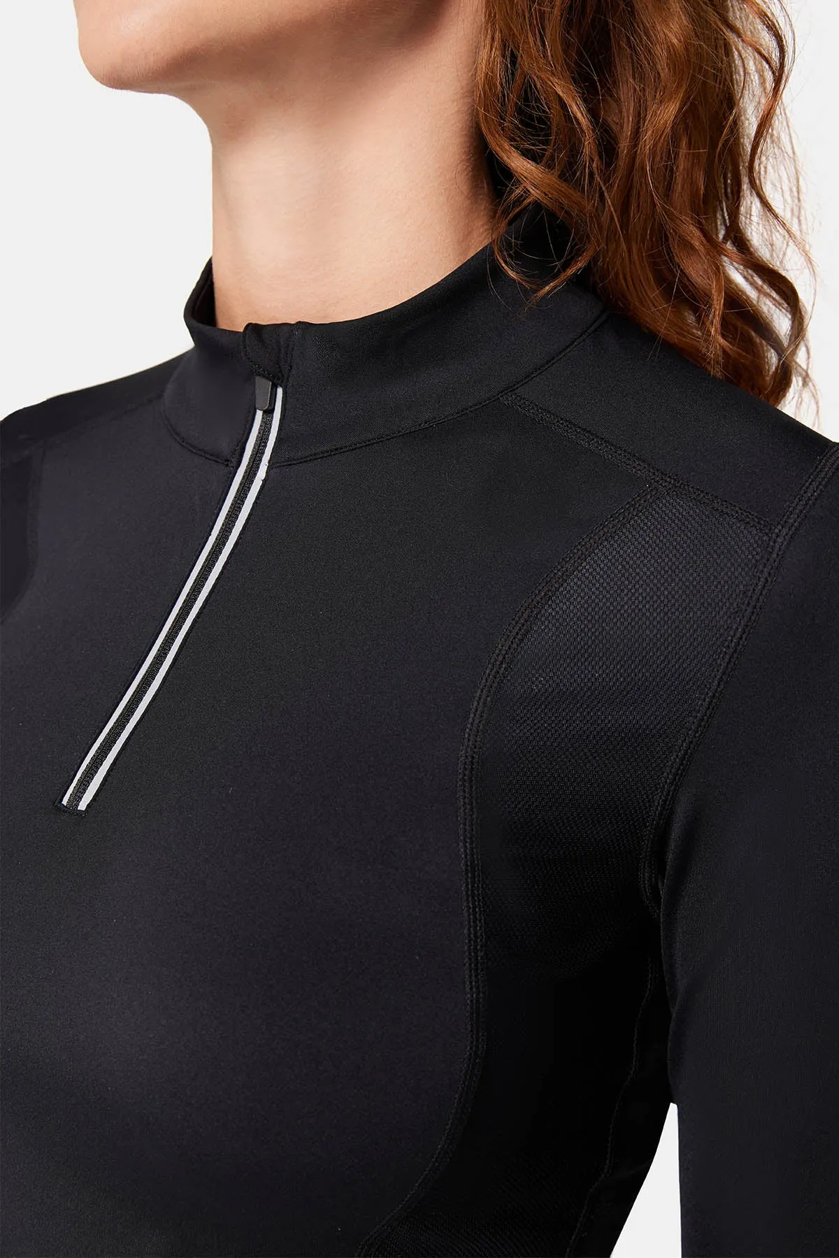 High-Neck Reflective Running Long Sleeve Shirt