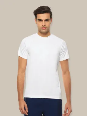 Hummel Men White B2B Round Neck Poly