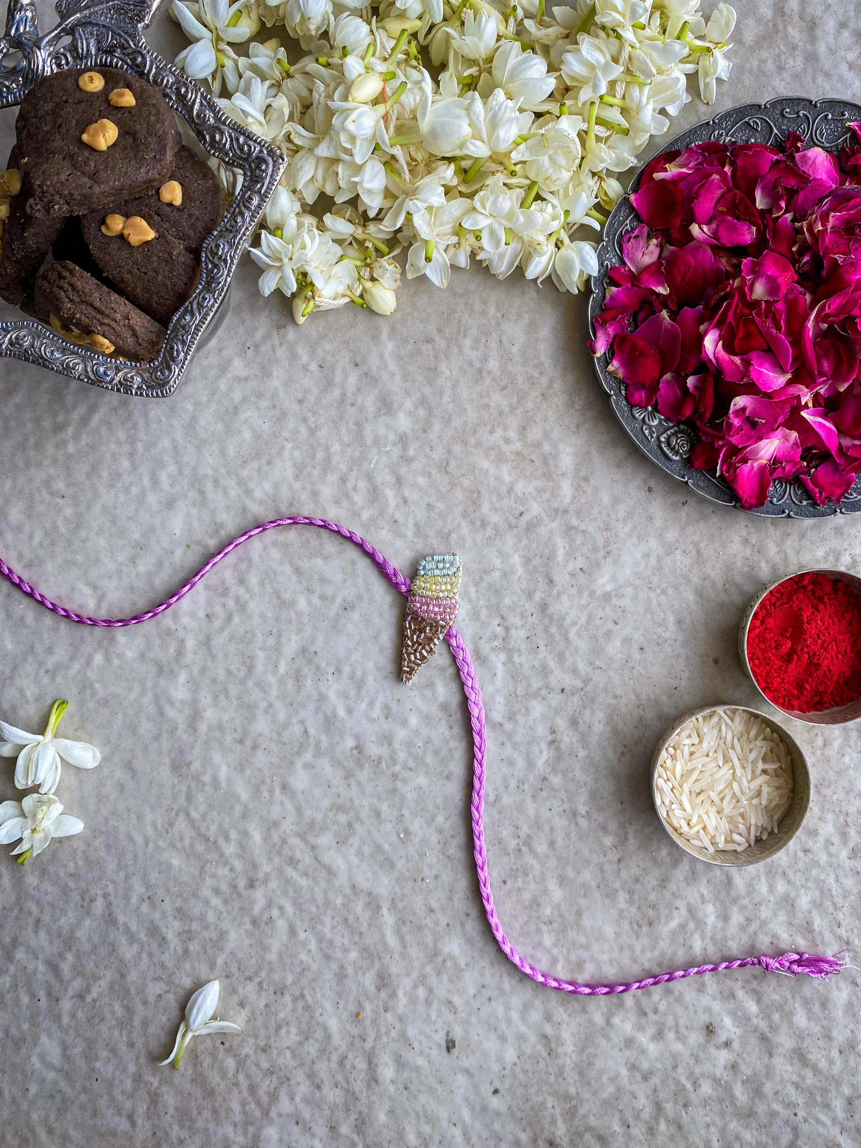 Ice cream Embroidered Rakhi