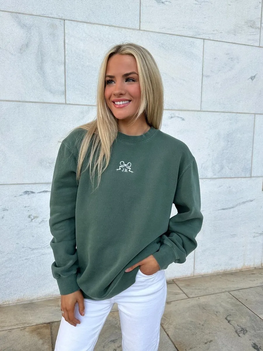 Initialed 'Tiny Bow' Cozy Crew