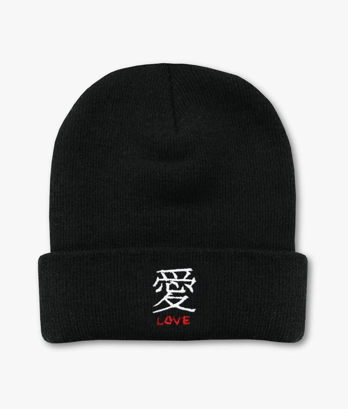 Kanji Love Embroidered Beanie