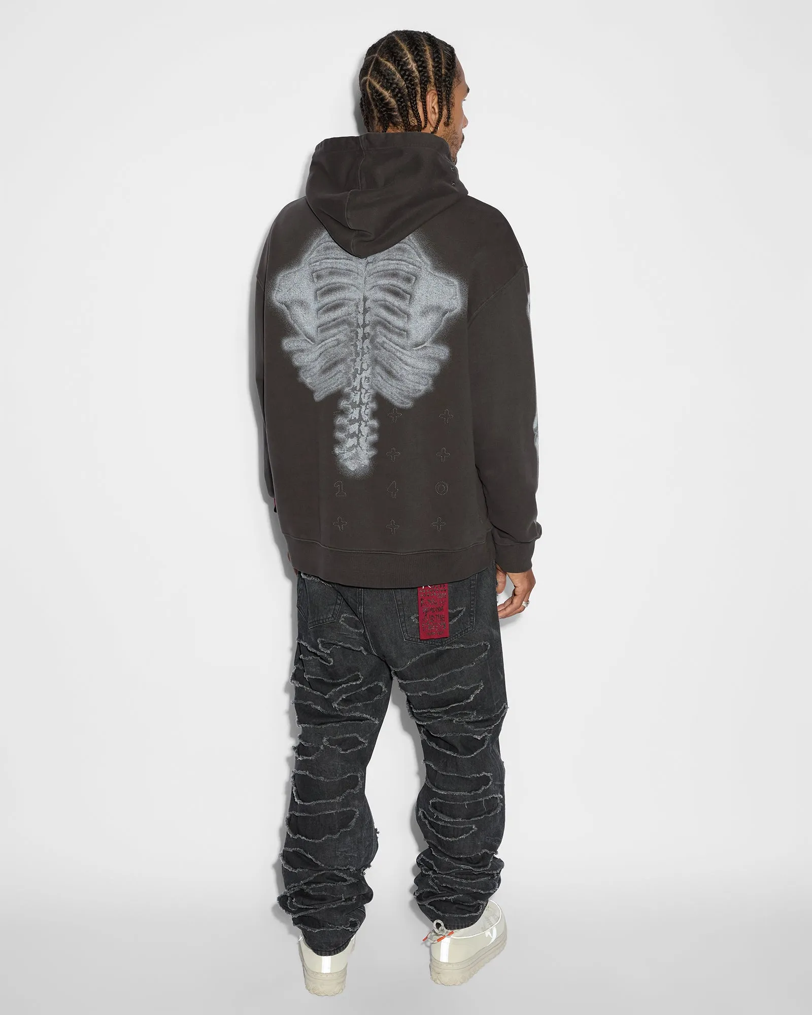 Ksubi X TRIPPIE REDD  Skeleton Biggie Hoodie - Faded Black