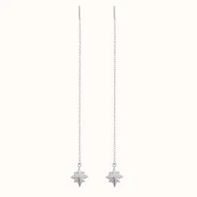 Megan Starburst Silver Dangling Earrings For Women