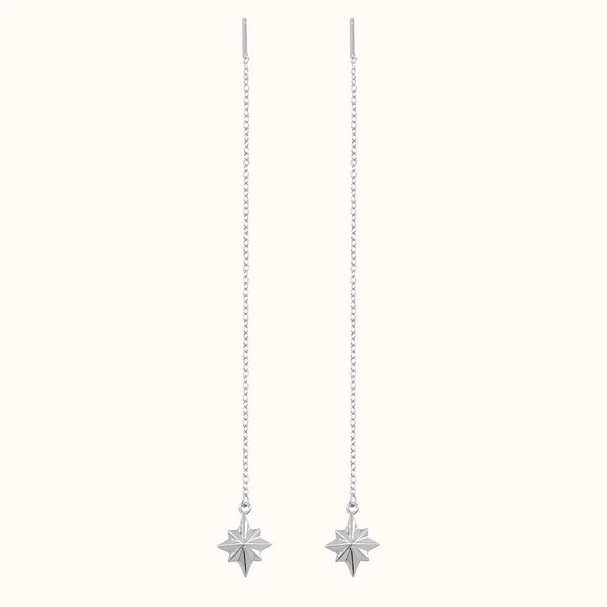 Megan Starburst Silver Dangling Earrings For Women