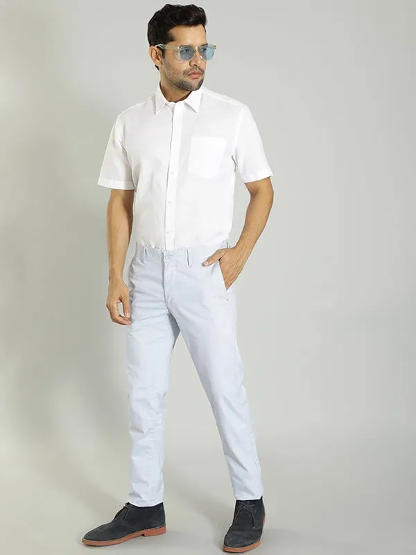 Men Brooklyn Fit Cotton Blend Trouser