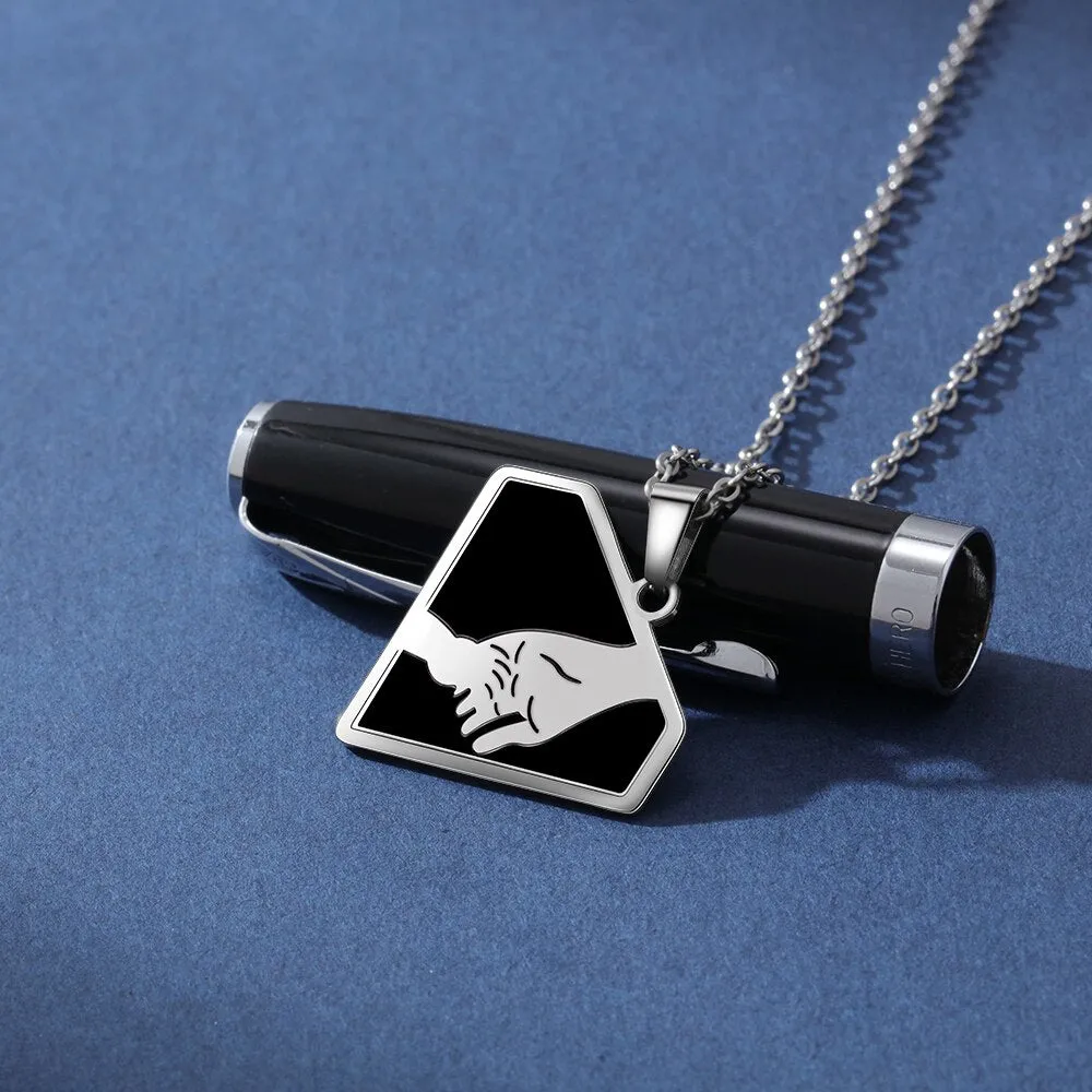 Men Personalized Engraved Pendant Necklace